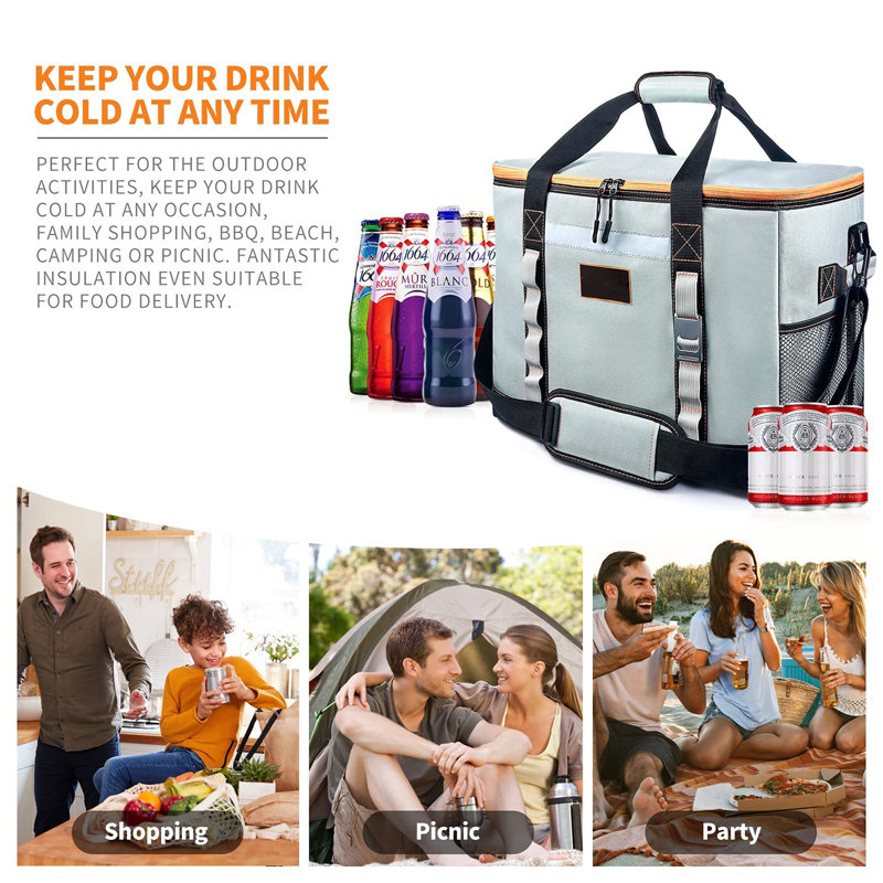 Luch 48L Picnic Tote Bag Cooler, Green