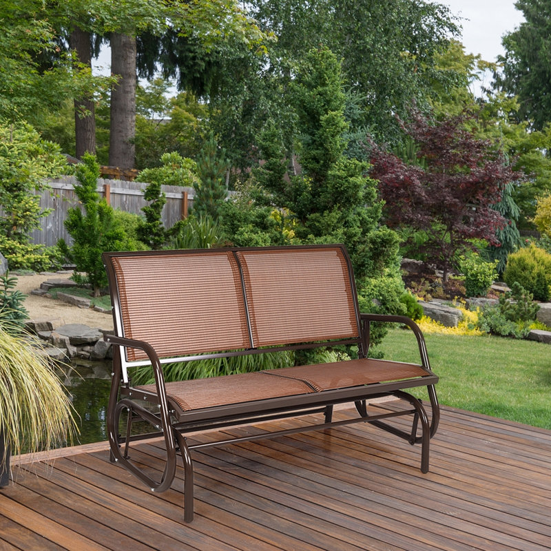 Banc en métal Annemaria, Brun, Brun