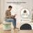 Round Ottoman Set Of 2, Velvet Footstool With Lift Top Lid And Hidden Storage For Living Room And Bedroom-123017241