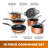 Gotham Steel Copper Cast Textured 10 Piece Nonstick Cookware Set, Stay Cool Handles, Oven & Dishwasher Safe