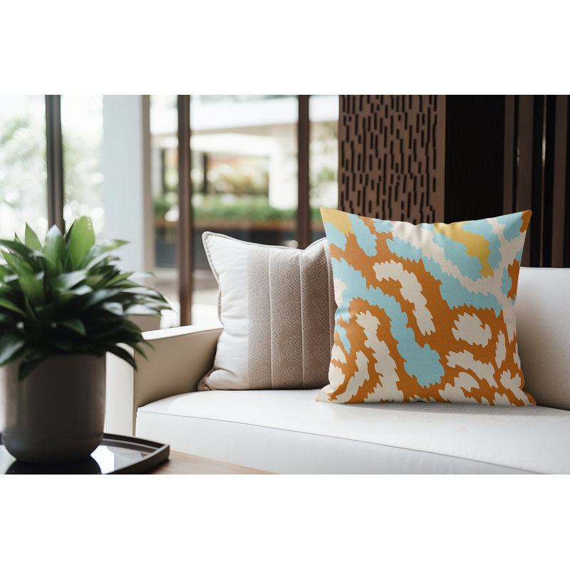 Coussin intérieur en faux suède Misio, 20 x 20, Tangerine Twist