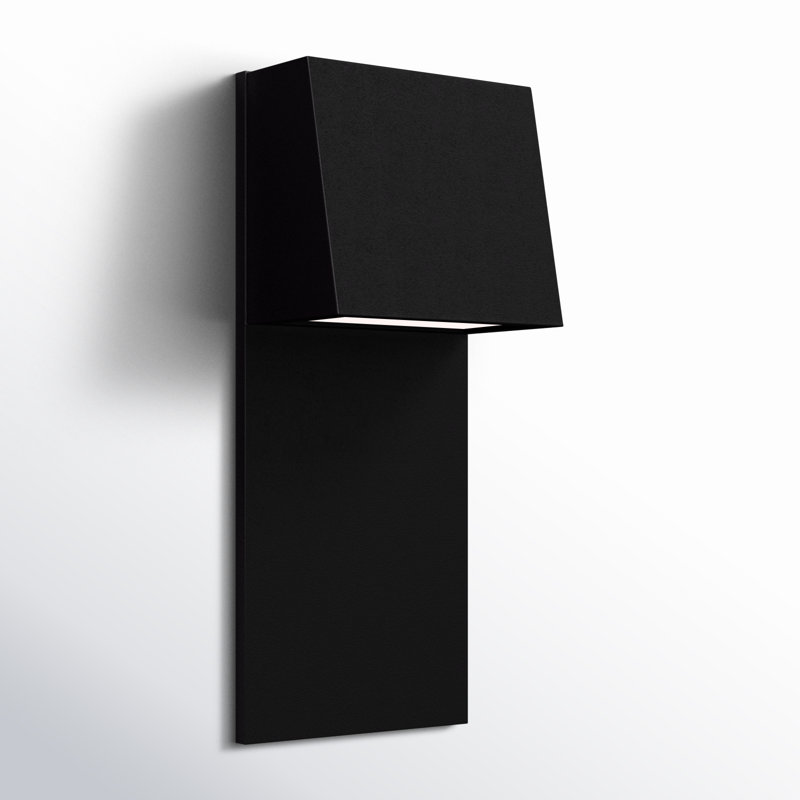 Canto LED Wall Light, Black, 12" H x 5" W x 4.63" D