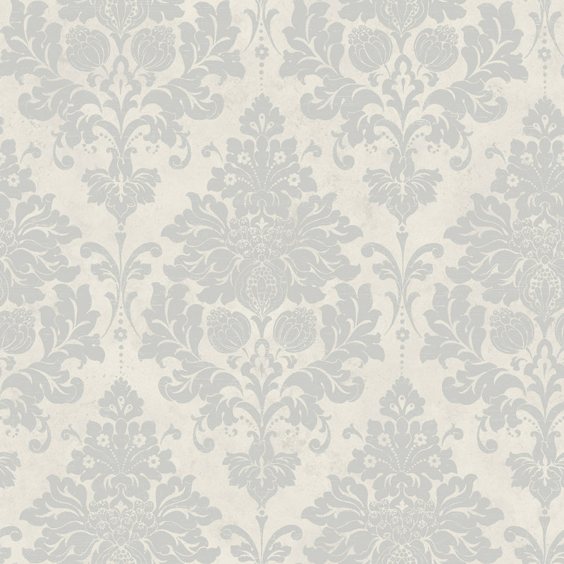 10m x 1.3cm Wallpaper Roll, Silver Grey