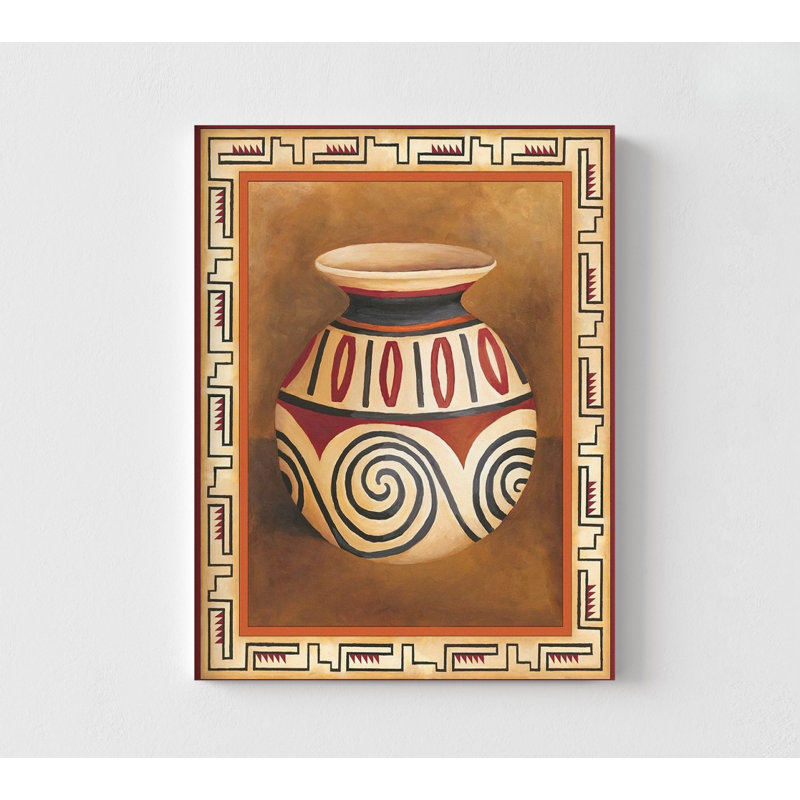 Art mural Southwest Pottery IV, vase dans les tons de terre, idée de décoration de cadeau de poterie, impression d'affiche rustique de bureau à domicile, petite cabane, art mural