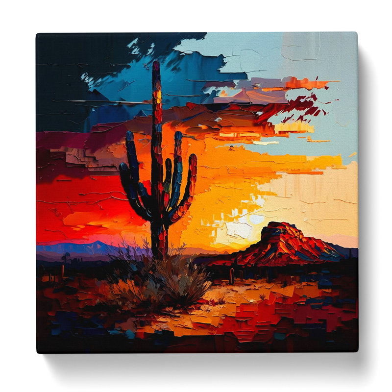 Desert Palette Knife Painting - Print