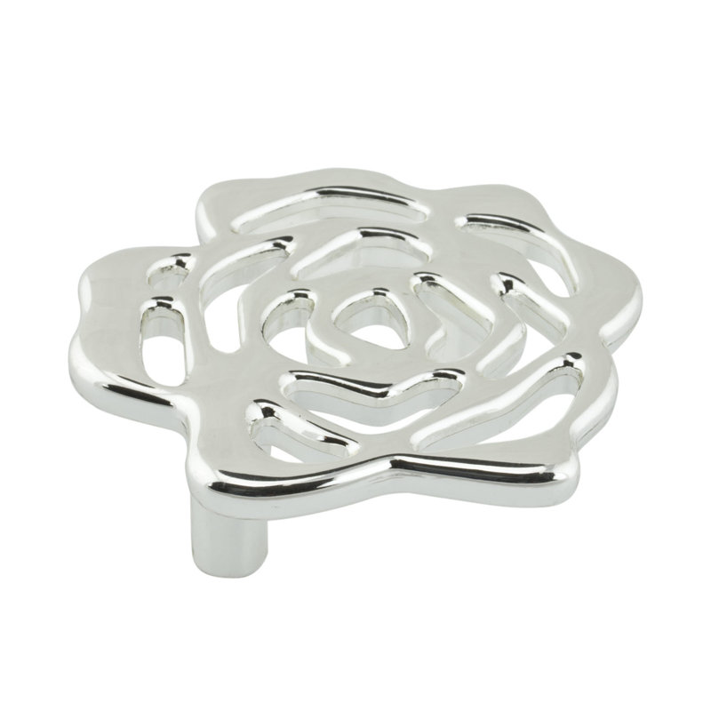 Flower Novelty Knob, Polished Nickel
