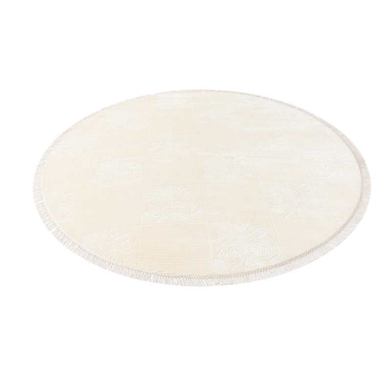 Tapis rond rond beige