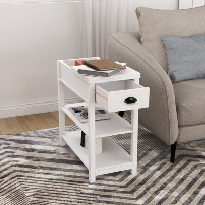Table étroite avec tiroirs et cloison inférieure
