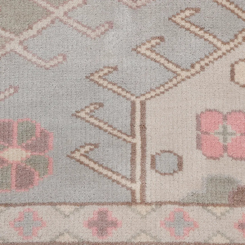 Hamadan Hand Knotted Area Rug in Gray, Rectangle 8' x 10'