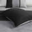 7 Piece Faux Suede Comforter Set Black Queen