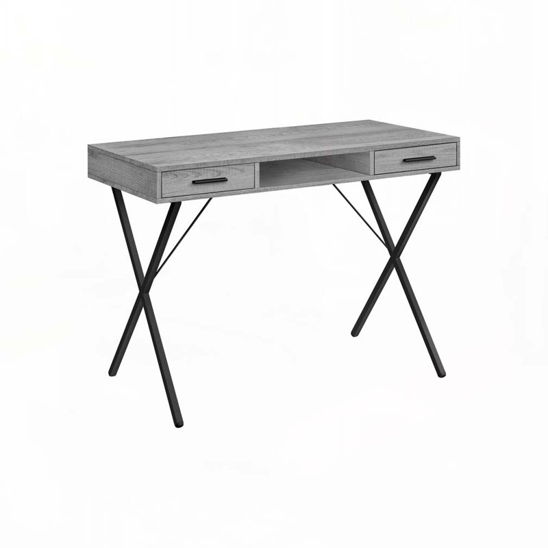 Bureau d'ordinateur à domicile avec tiroir, Gris