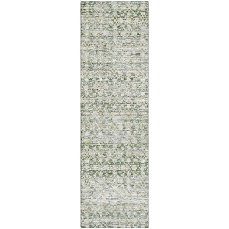 Premium Machine Washable Bucz AMF1747 Stripe Rug, Runner 2'3" x 7'6"