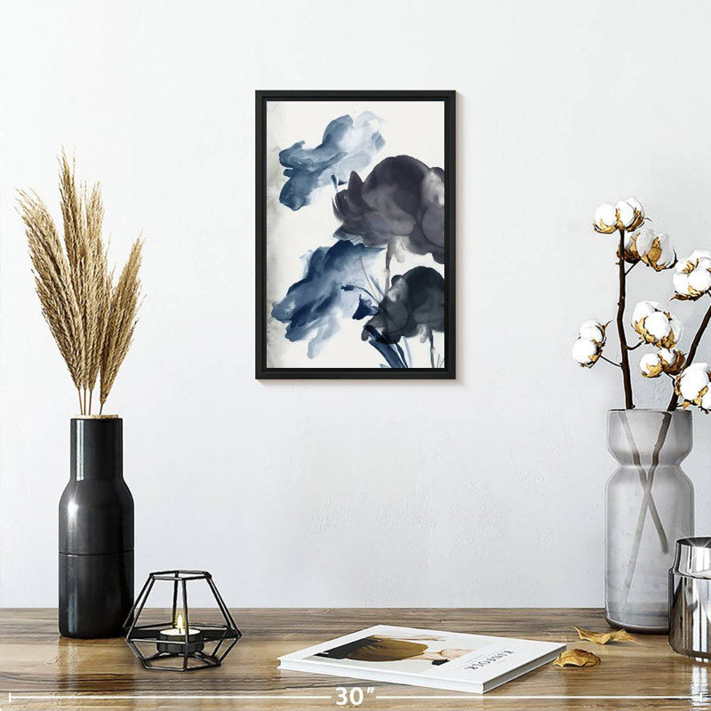 Azura Bouquet I, 9" x 13", Floating Frame Black