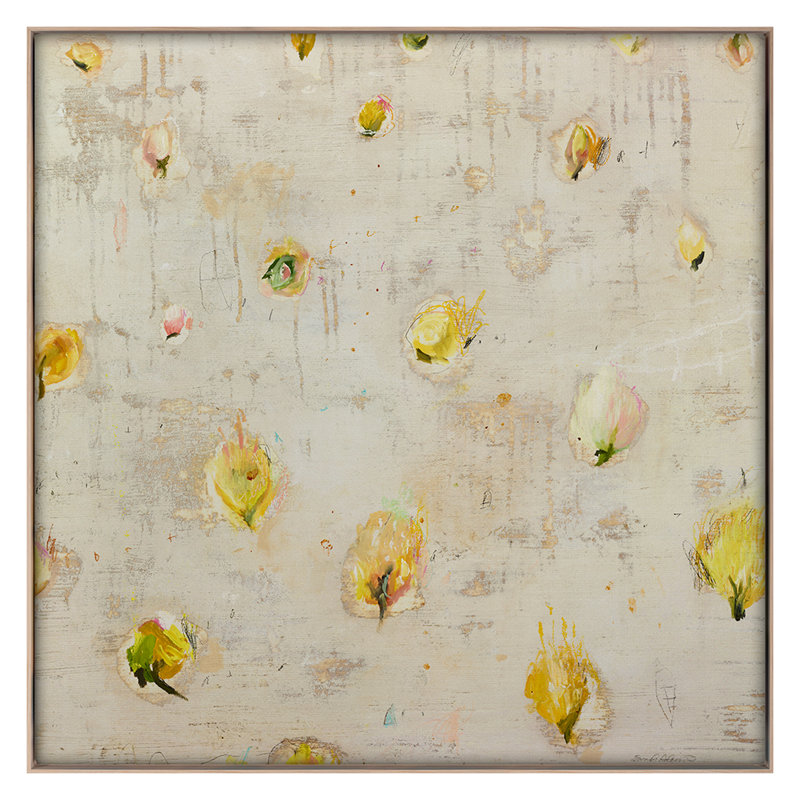 «Summer 2020 Splendor 4», reproduction d'art encadrée sur toile par Sarah Atkinson, Cadre flottant érable, H 36 po x l 36 po