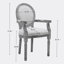 Chaise de salle à manger rembourrée en tissu, ensemble de 2-970785372