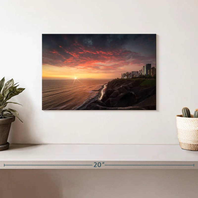 Paysage coucher de soleil Gillard Miraflores, H 8 po x l 12 po