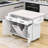 Okeima Kitchen Island Cart with Drop Leaf, Spice and Towel Racks, Trash Can Storage and Rolling Wheels-1640161943