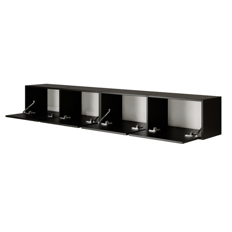 Unfinished TV Stand for TVs up to 75", Black, 200