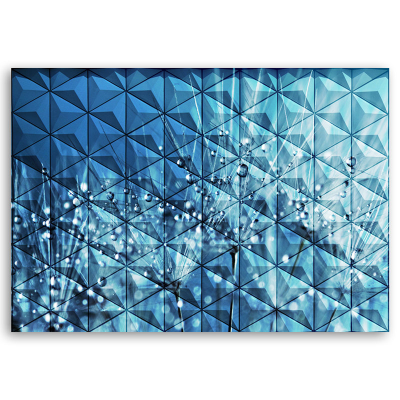 Dandelion in Dew Drops 1 Piece Wall Art on Canvas, 70cm H x 100cm W