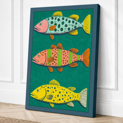 Stacked Fish Play Modern - Print