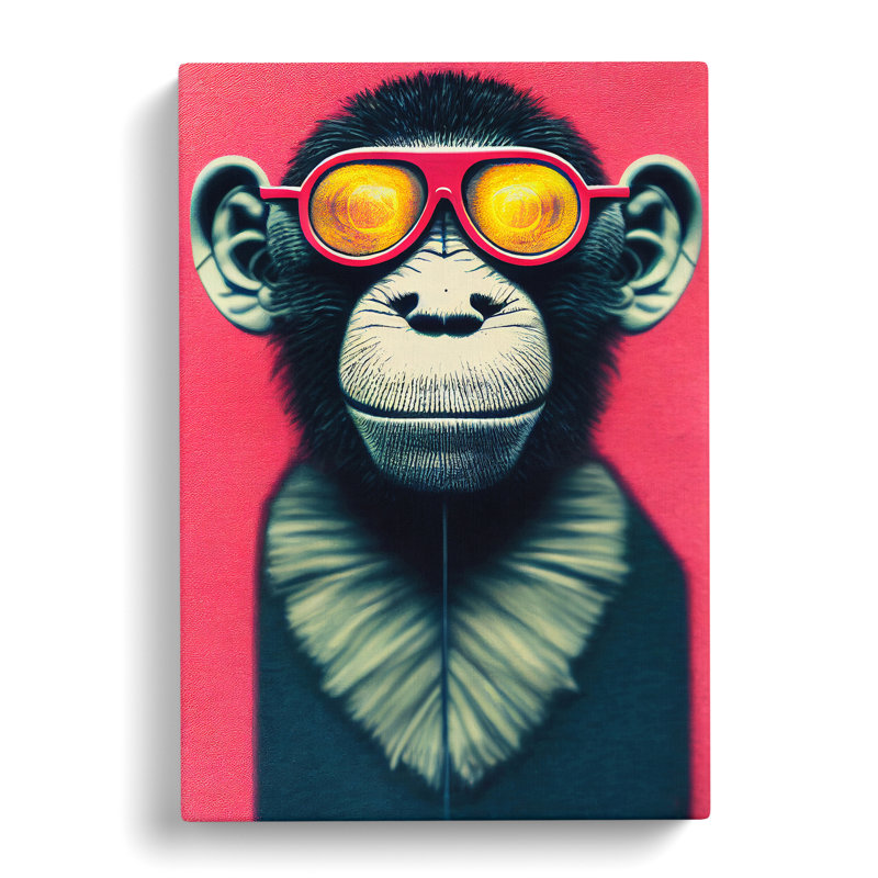The Funky Monkey - Wrapped Canvas, 50cm H x 35cm W x 3cm D