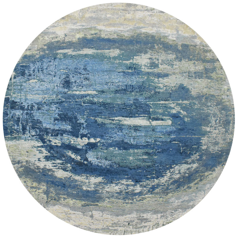 Abstract Area Rug, Round 6'