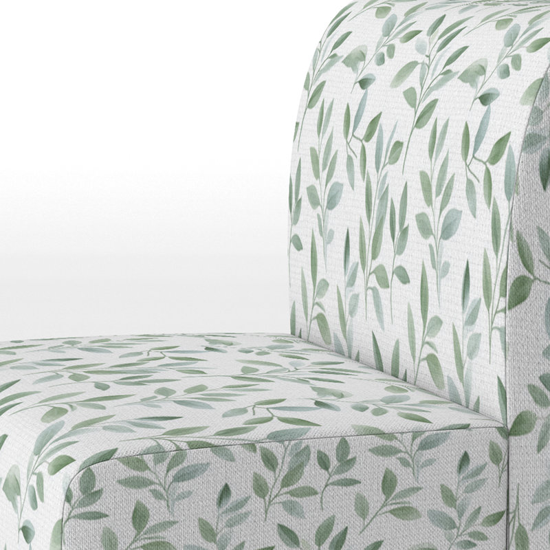 Fauteuil d'appoint moderne - Fauteuil de chambre vert sauge, Pantoufle sans accoudoirs