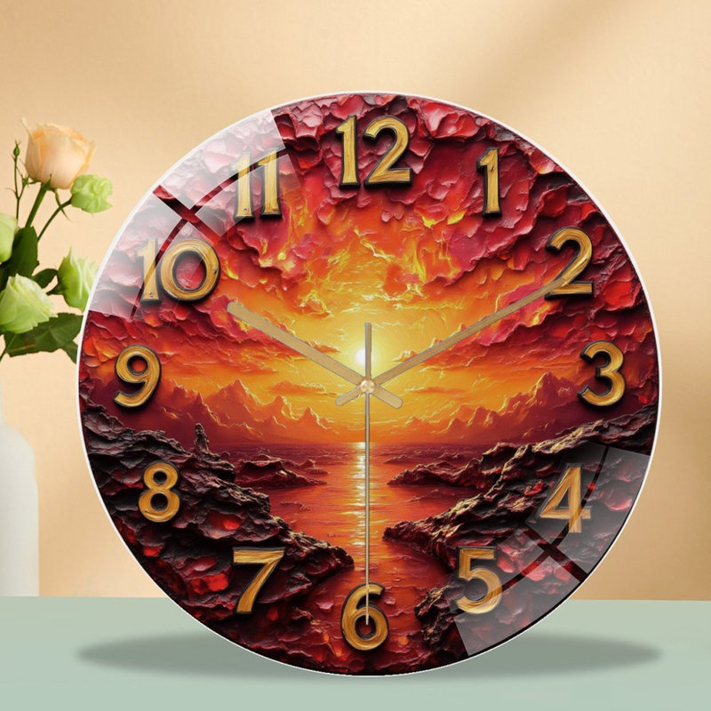 Horloge murale 12 po Sunset