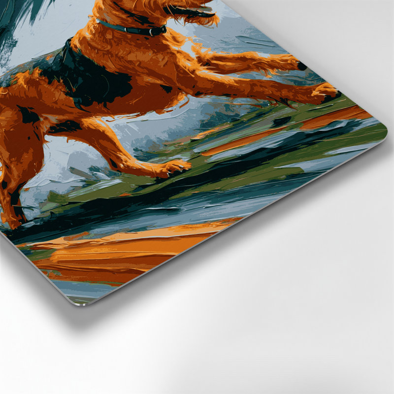 Dogs Irish Terrier, art mural en métal brun, H 16 po x l 16 po