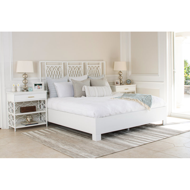 Beckham Open-Frame Headboard, King, White