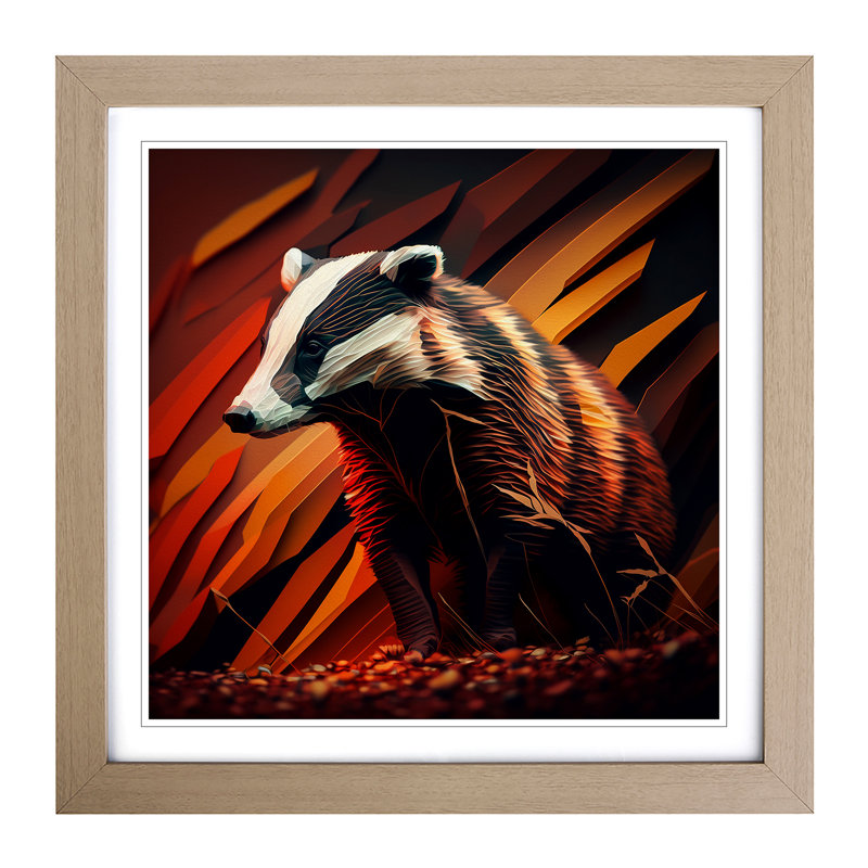 Single Picture Frame Print on Wood, Oak