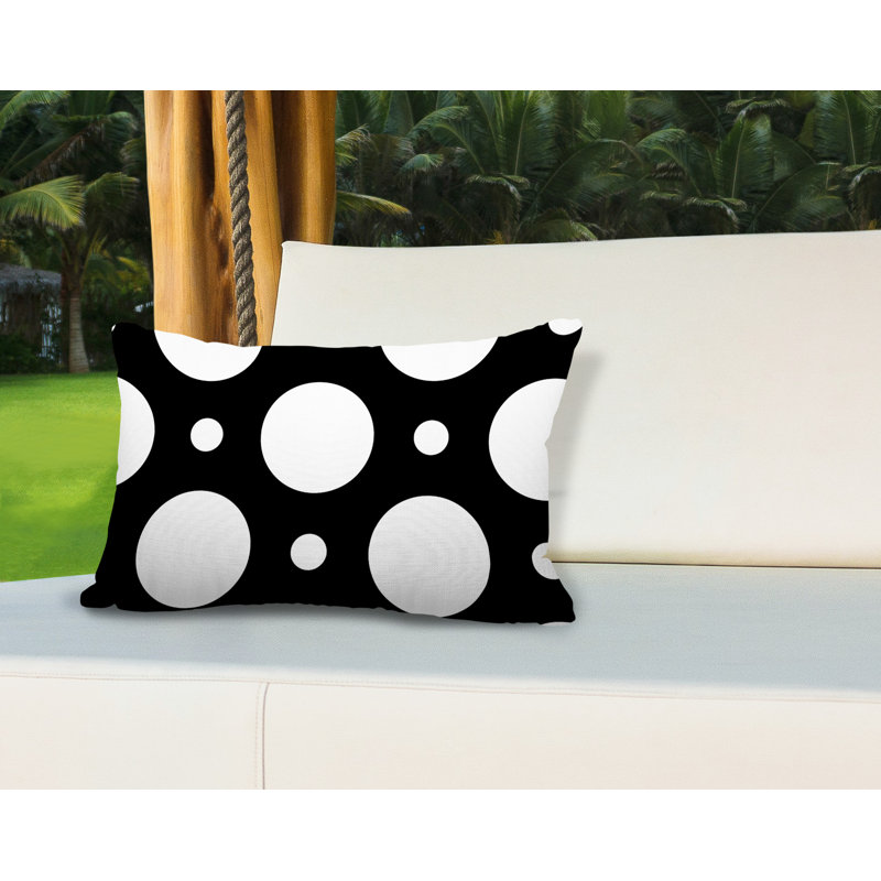 Fisk Outdoor Rectangular Pillow Cover & Insert, Black