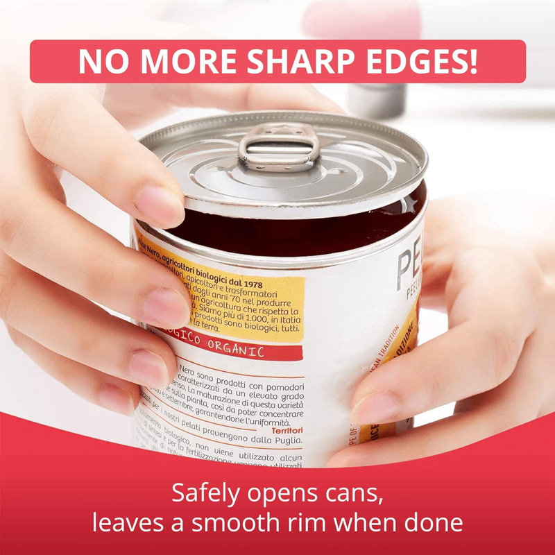 Red One Touch Automatic Can Opener with Auto Stop