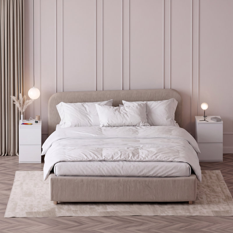 29.5 cm W Bedside Table, White