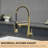 Brushed Gold Kitchen Faucet With Pull Down , Stainless Steel, High-Performance Build Dependable Quality