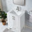 Jarethzy 24" White Modern Free-Standing 2-Door & 1-Drawer Single Bathroom Vanity Set