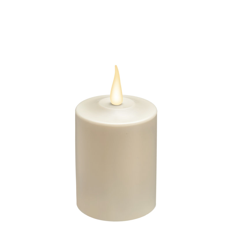 Bougie chaude sans flamme à DEL chaude, H 5,125 po x l 3,13 po x P 3,13 po