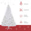 6 FT Prelit Artificial Christmas Tree with LED Light for Home White