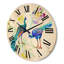 Horloge murale Peacocks and Iris Flowers-63902344