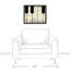 «Piano Keys and Music», reproduction d'impression sur toile-864149682-864149685