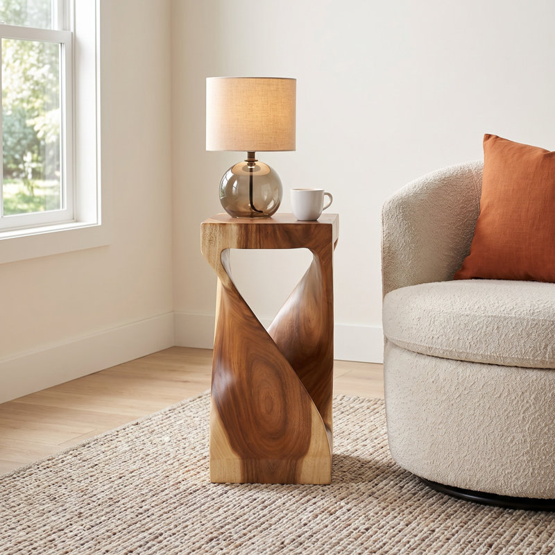 Neddy Cinderford End Table, Brown, 18.25" H x 12" W x 12" D