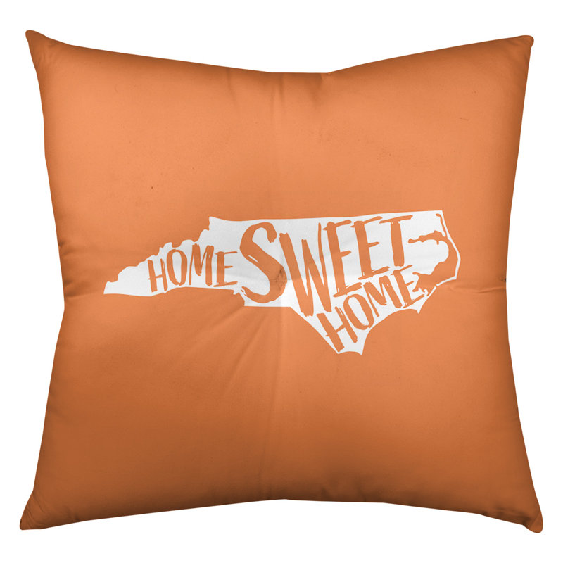 Coussin de sol touffeté home, 26 po x 26 po, Orange, Caroline du Nord