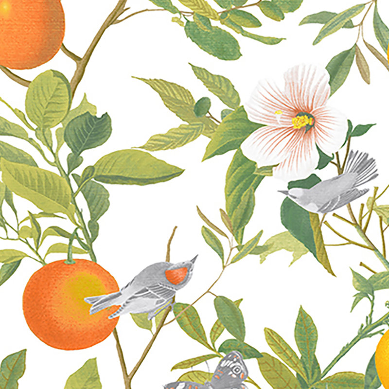 Viva Floral Wallpaper Double Roll, White