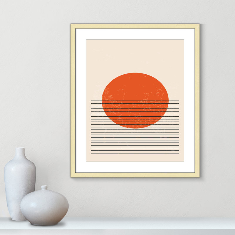 «Bright Minimal Series # 2» par Stanley, L 21,5 po x H 25,5 po, Matted Print, Or mat