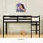 Wooden Twin Loft Bed With Ladder-279629475