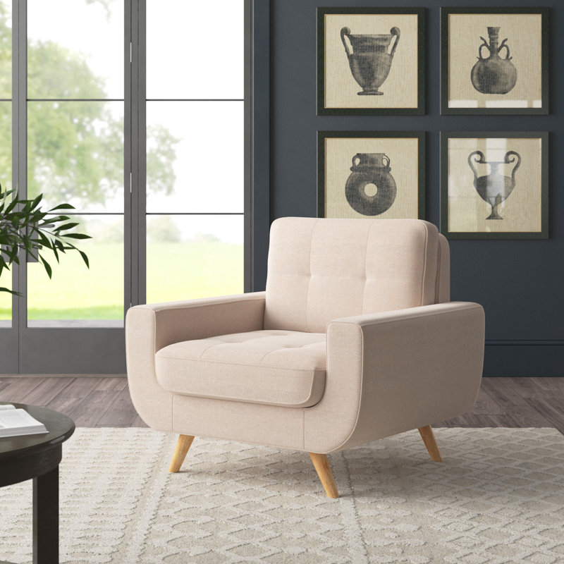 Fauteuil Newbury en tissu résistant aux taches, Beige performance