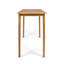 Table de bar d'extérieur rectangulaire en bois d'acacia minimaliste - finition teck-129493000