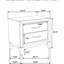 Table de chevet 2 tiroirs Grey Oak