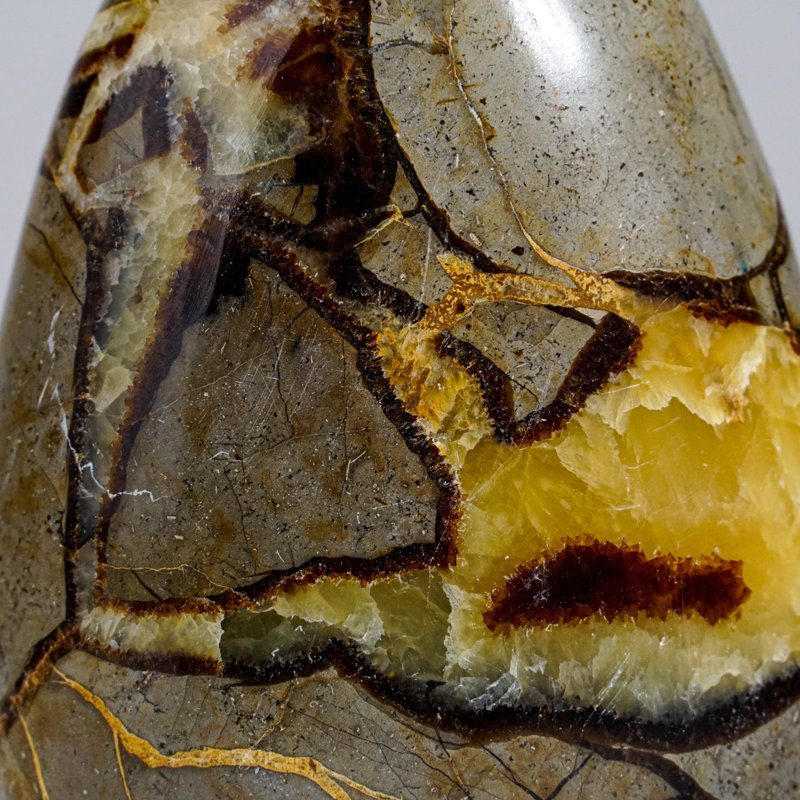 Polished Septarian Freeform from Madagascar (1.8 Lbs)