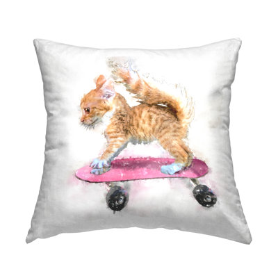 Polyester/Polyester Blend Throw Square Pillow Cover & Insert by Amelia Noyes